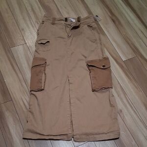 Women  Cargo Skirt in Tan - Durable Everyday Style
